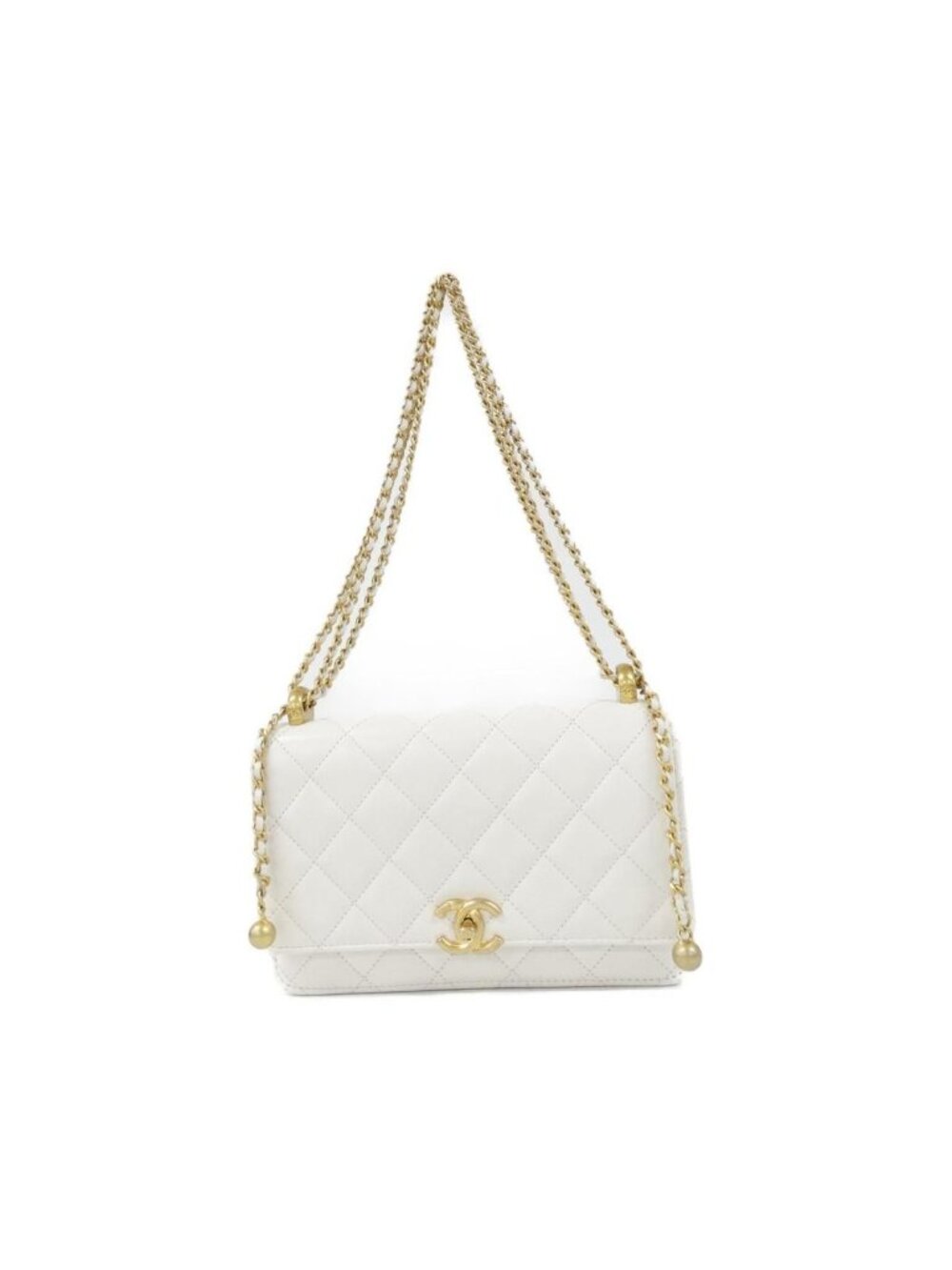 Chanel Ap2289 Chain White Wallet
